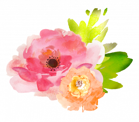 Free Clipart Watercolor Flower - Watercolor Flower Clipart Transparent (450x396), Png Download