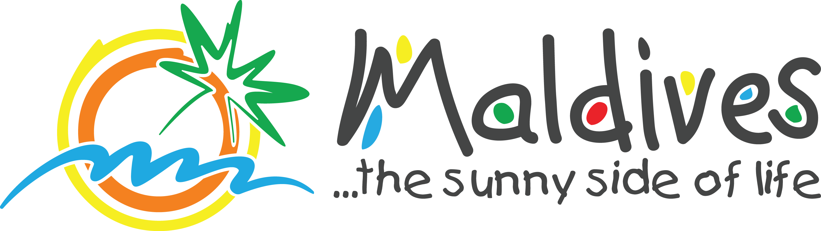 Logo - Maldives The Sunny Side Of Life (3121x881), Png Download