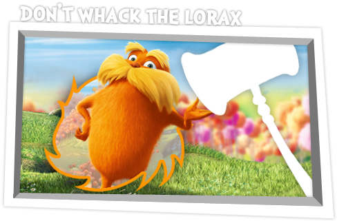 The Lorax Presents Fun & Games - Cartoon (520x320), Png Download