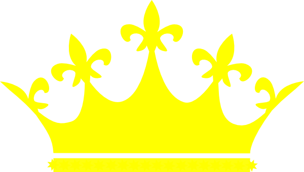 Crown Clipart Yellow - Yellow Crown Black Background (600x340), Png Download