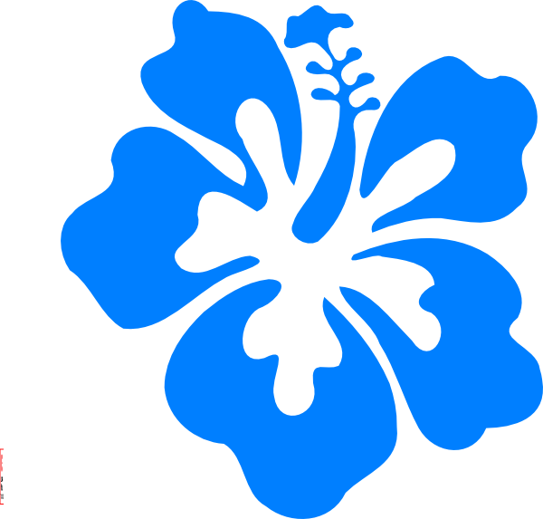 Hibiscus Clipart Tropical Flower - Hibiscus Clip Art (600x573), Png Download