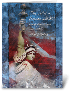 A Belief In Freedom Greeting Card - Veterans Day, Belief In Freedom Greeting Card (350x396), Png Download
