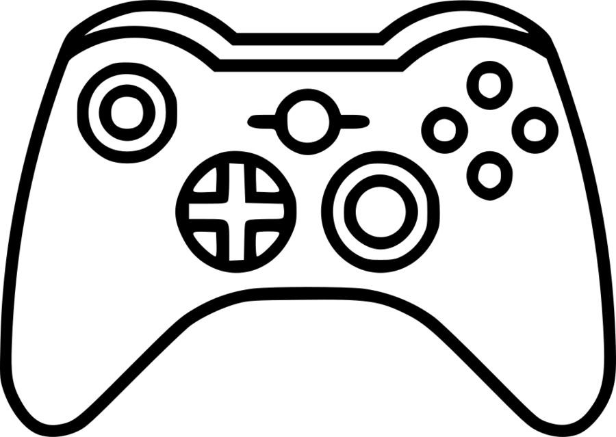Symbole Manette Jeux Vidéo Clipart Xbox One Controller - Manette Jeux Video Dessin (900x639), Png Download
