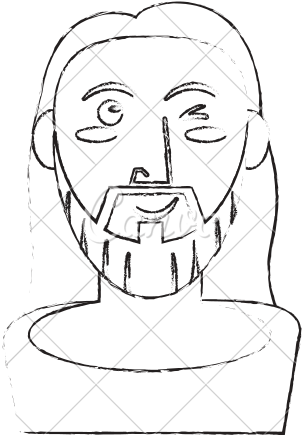 Jesus Face Drawing At Getdrawings - Jesus (550x550), Png Download