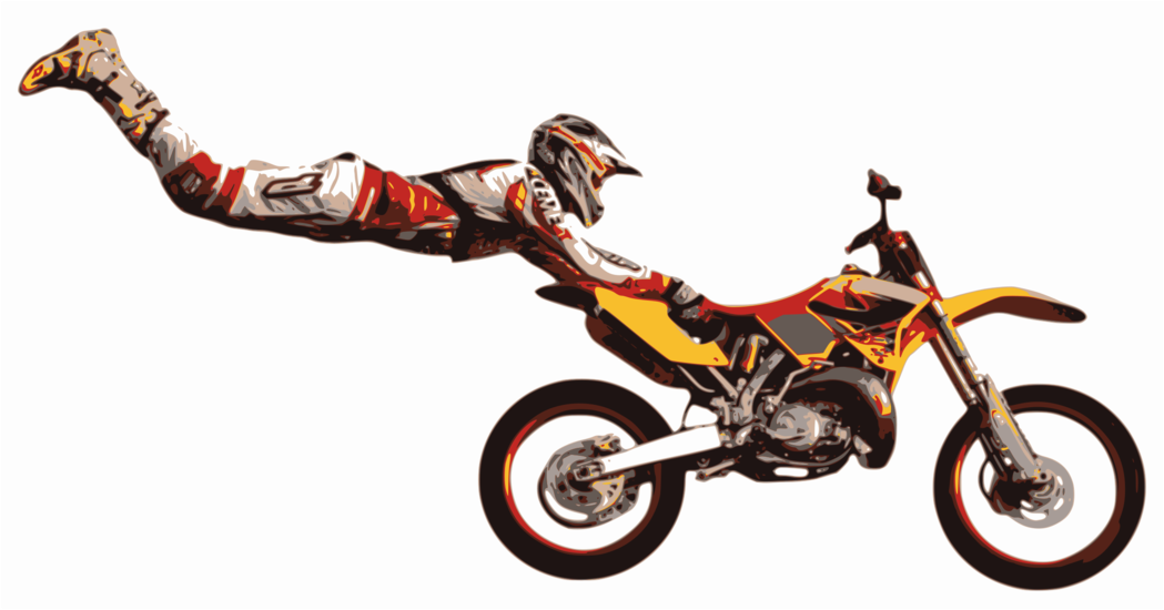 Motorcycle Stunt Riding Freestyle Motocross Enduro - Motocross Freestyle Shower Curtain (1061x750), Png Download