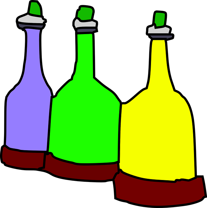 A Transparent Design - Bottles Clip Art (717x720), Png Download
