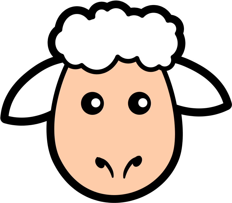 Banner Freeuse Easter Lamb At Getdrawings Com Free - Sheep Face Clip Art (900x900), Png Download