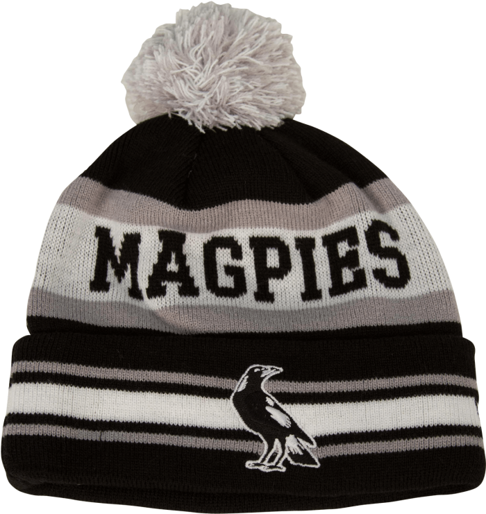 Collingwood Magpies Jake Beanie (740x740), Png Download