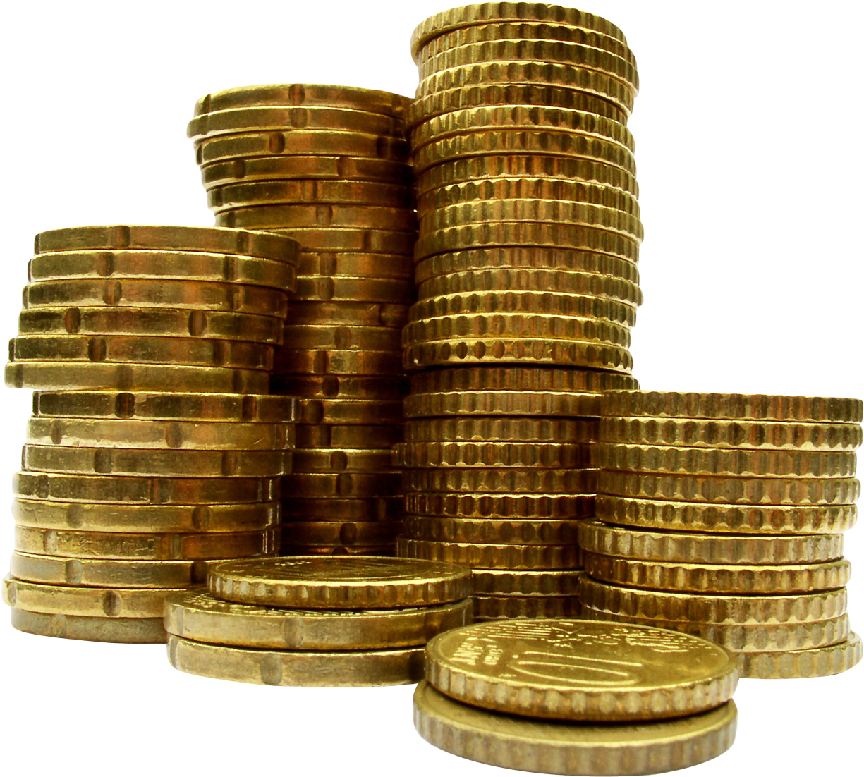 Coin Stack Png Free Download - Gold Coins Png Transparent (1500x1259), Png Download