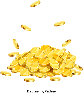 Spilled Gold Coins, Gold, Spilled Gold Coins, Gold - Png Gold Cartoon Coins (360x360), Png Download