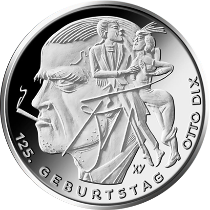 20 Euro Germany Silver 2016 Otto Dix O - Otto Dix (430x430), Png Download