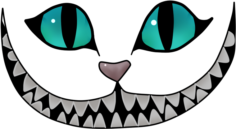 Cheshire Cat Png Picture - Cheshire Cat Eyes And Mouth (998x549), Png Download