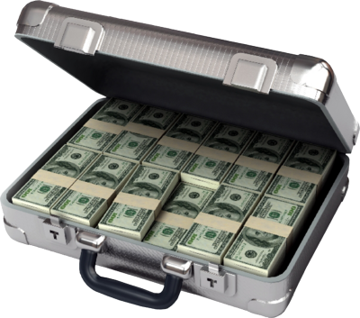 Suitcase Of Money Png (400x353), Png Download