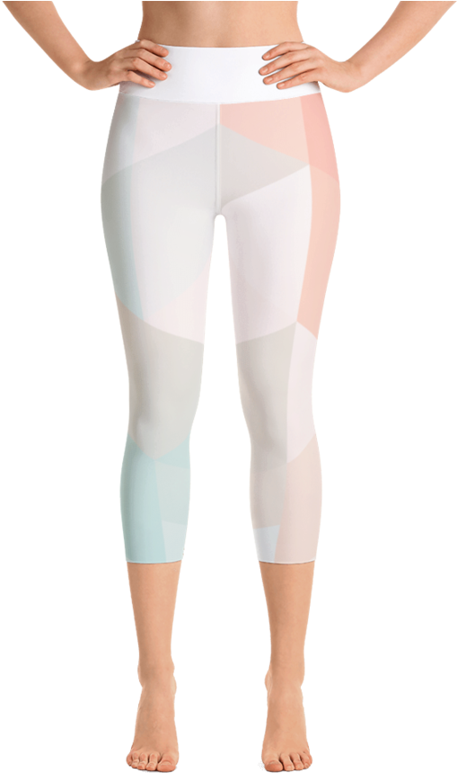 Watercolor Yoga Leggings - Yoga Pants (900x900), Png Download