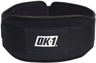 Work Safety Fit Belt Series Lifter's Belts Ok-1 Black - Ok-1 92400 Black Lumbar Back Belt, Large (340x510), Png Download
