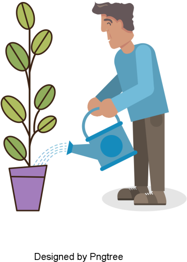 Cartoon Hand-painted Simple Flower Pot Flower Design, - Portable Network Graphics (640x640), Png Download