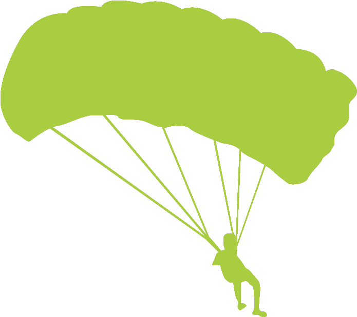 Transparent Library Silhouette At Getdrawings Com Free - Parachuting (1252x916), Png Download