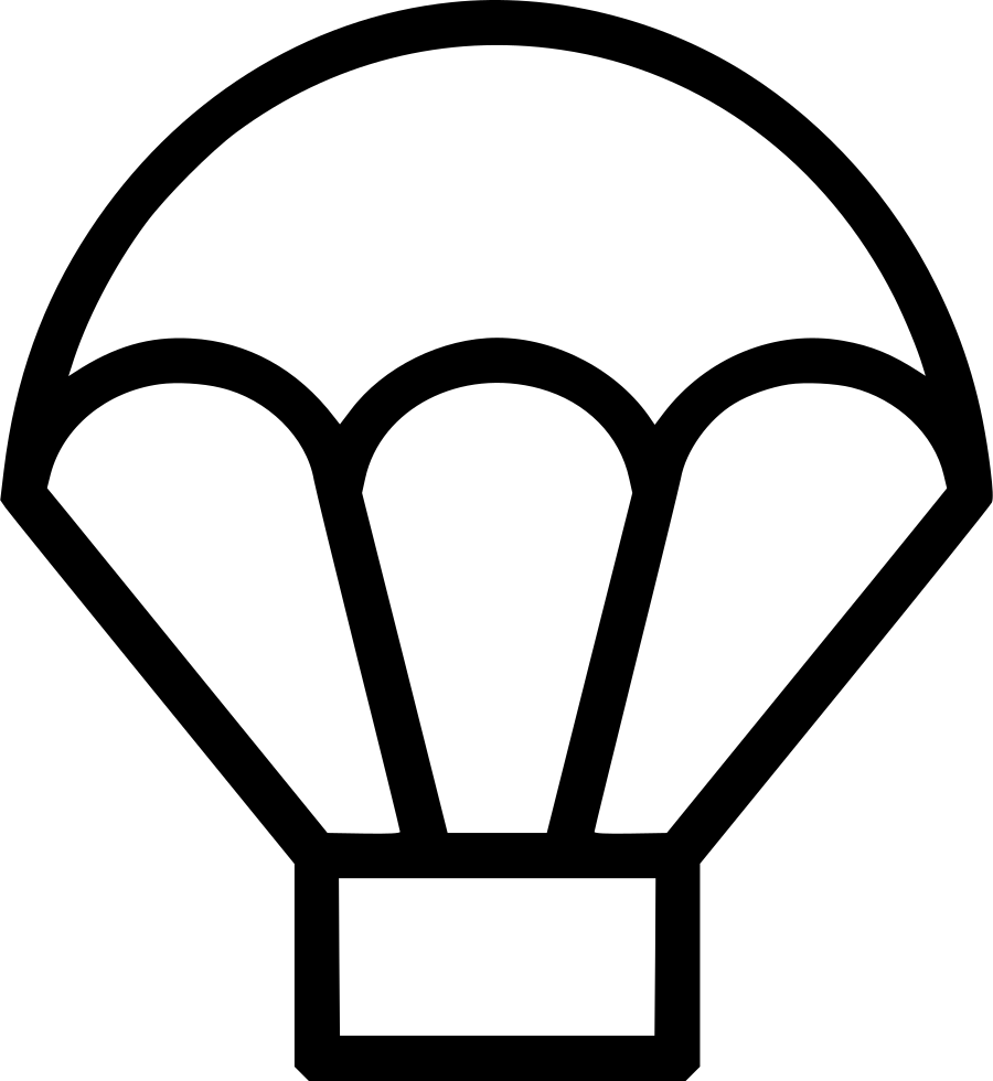 Parachute Skydiving Comments - Parachute Outline Clipart (900x980), Png Download