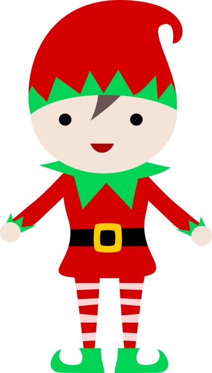 Santa Claus Christmas Elf The Elf On The Shelf Drawing - Santa Claus (427x750), Png Download