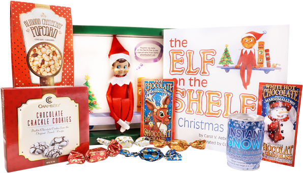 Book And Magical Elf Gifts The Elf On The Shelf - Elf On The Shelf Gift Set - Party (600x600), Png Download
