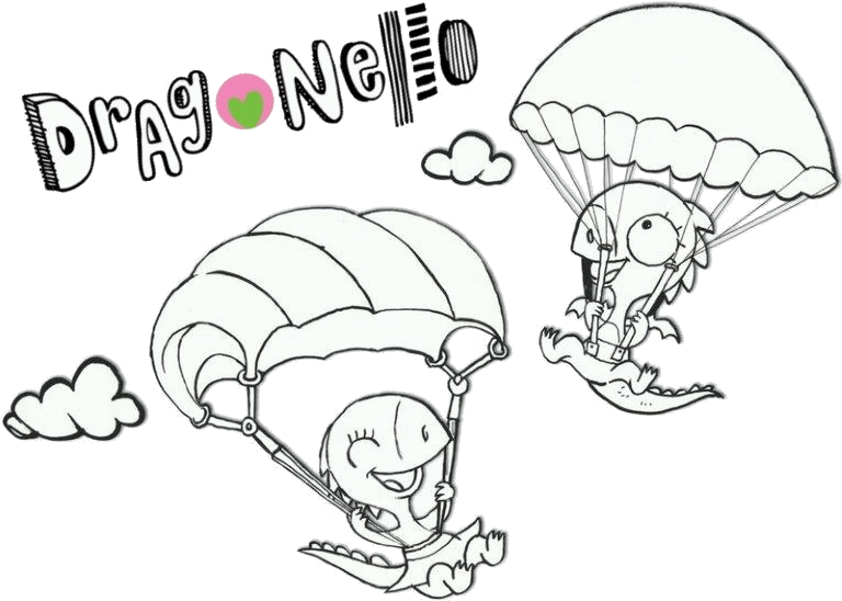 Drgonell-parachute - Sketch (768x594), Png Download