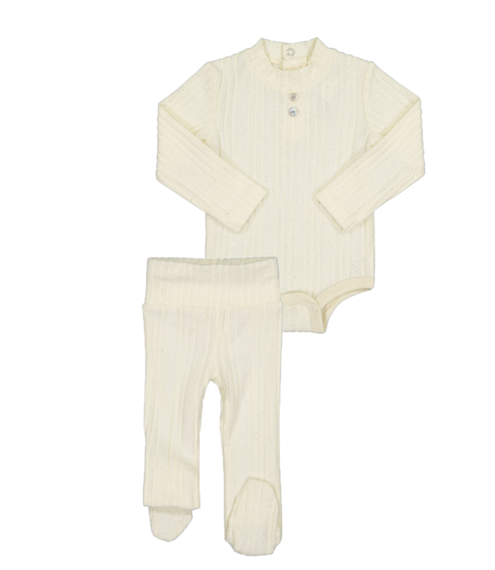 Fragile Off White Sparkle Rib 2pc - Sweater (800x800), Png Download