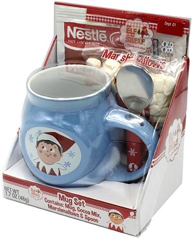 The Candy Lab - Elf On The Shelf Mug Gift Set (398x486), Png Download