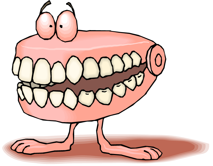 Clip Art Cartoon False Teeth (750x581), Png Download