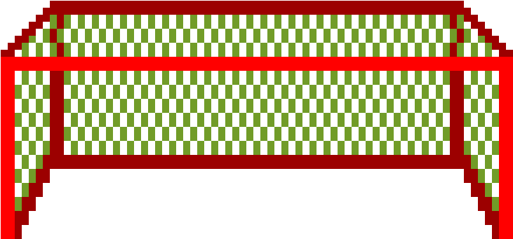 Soccer Net Png - Soccer Goal Pixel Art (970x530), Png Download