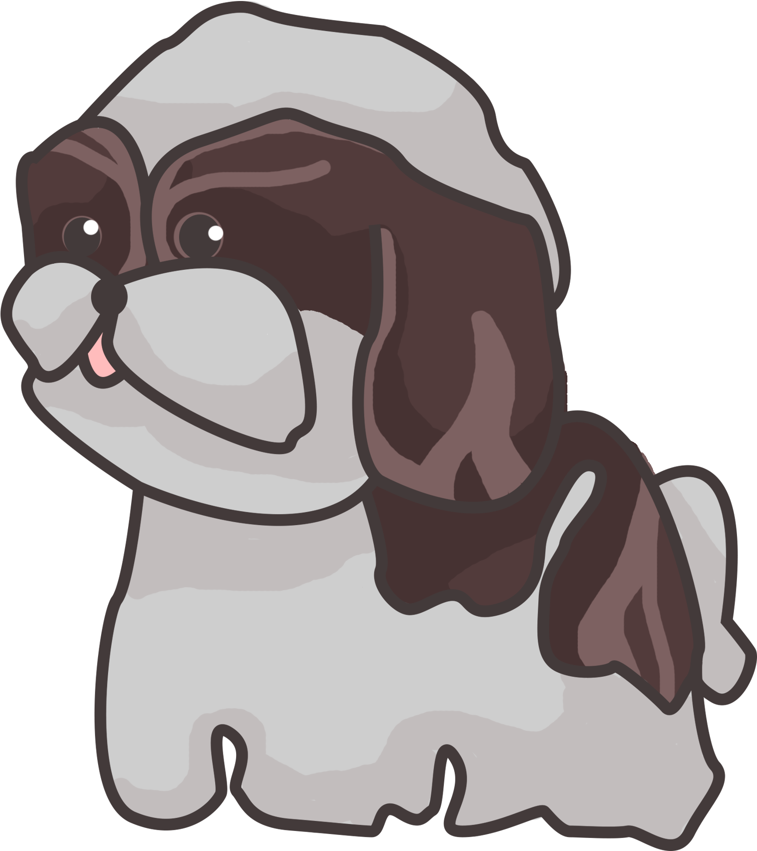 Chibi Shi Tzu - Png Cartoon Shih Tzu (2480x3508), Png Download