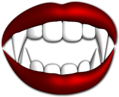 Dark Vampire Transparent Png Stickpng Mouth - Tooth (400x400), Png Download