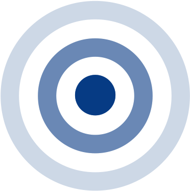 Bullseye Clipart Blue - Blue And White Bullseye (540x540), Png Download