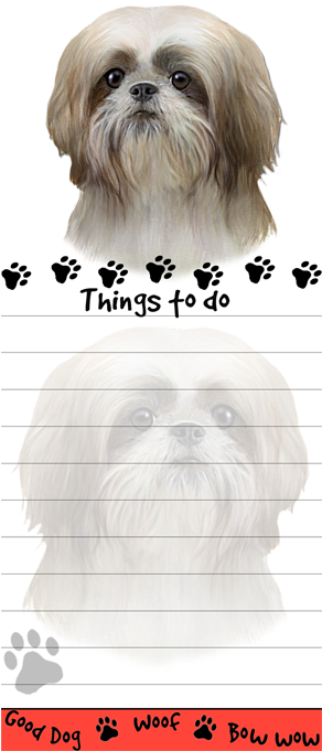 Magnetic Notepad "shih Tzu" - Chocolate Lab Notepad And Pen Set (400x700), Png Download