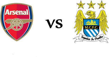 Come On You Gunners - Arsenal Man City Logo (500x300), Png Download