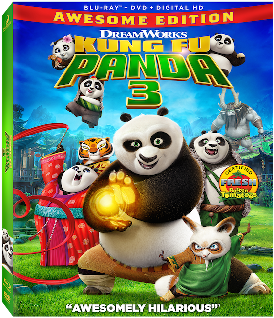 Dancing Hotdogs Family Loved Dreamworks Animation's - Kung Fu Panda 3 Bluray (610x715), Png Download