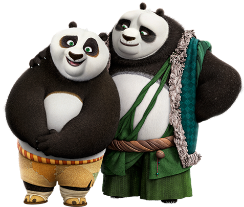 Tweets By @fatherhoodgov - Kung Fu Panda And Dad (500x451), Png Download