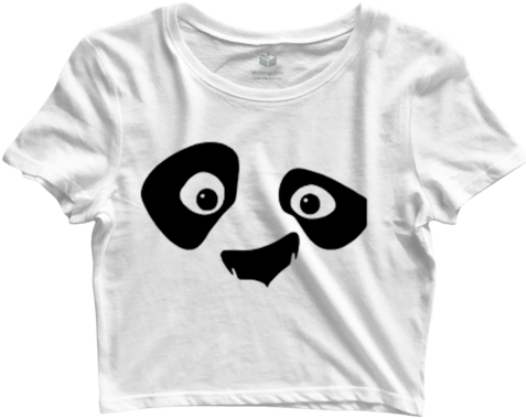 Kung Fu Panda Crop Top - White Crop Tshirt Png (480x480), Png Download