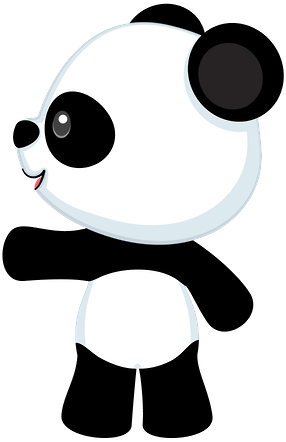 Panda Panda Love, Cute Panda, Panda Party, Bear Party, - Panda Bear Clipart (286x442), Png Download