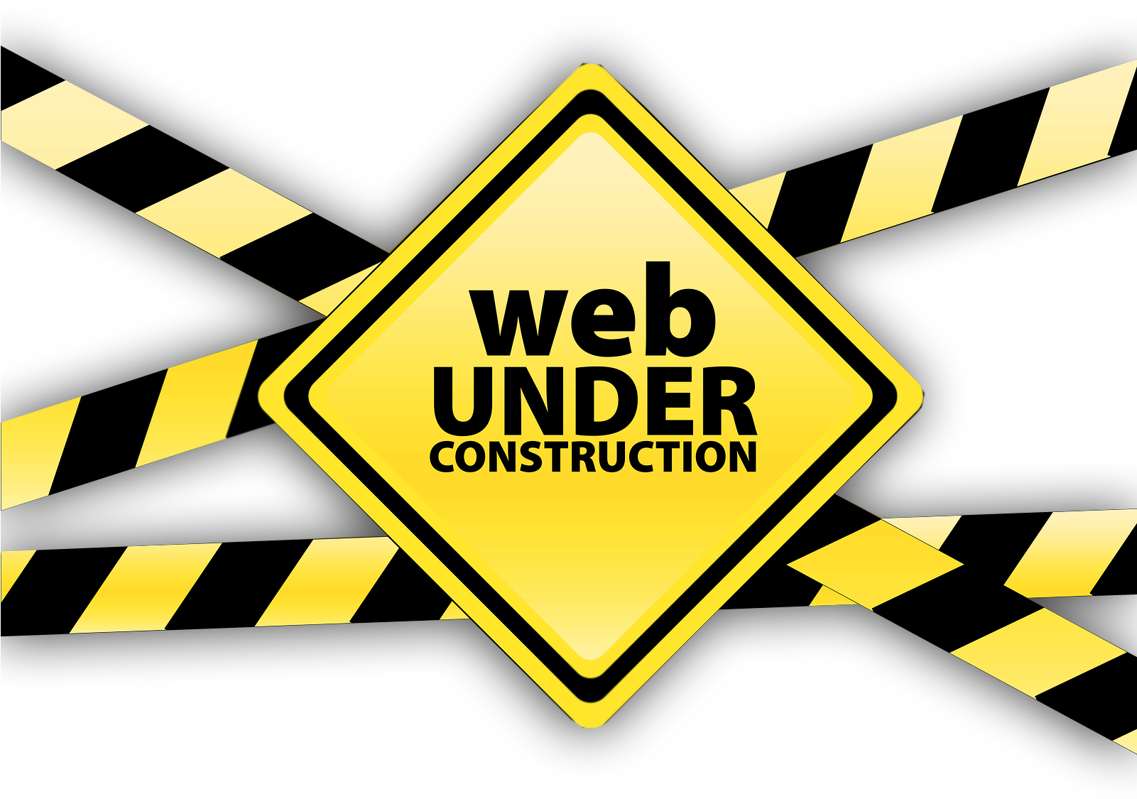 Elegant Under Construction Tape Png - Under Construction Html Template Download (1600x1153), Png Download