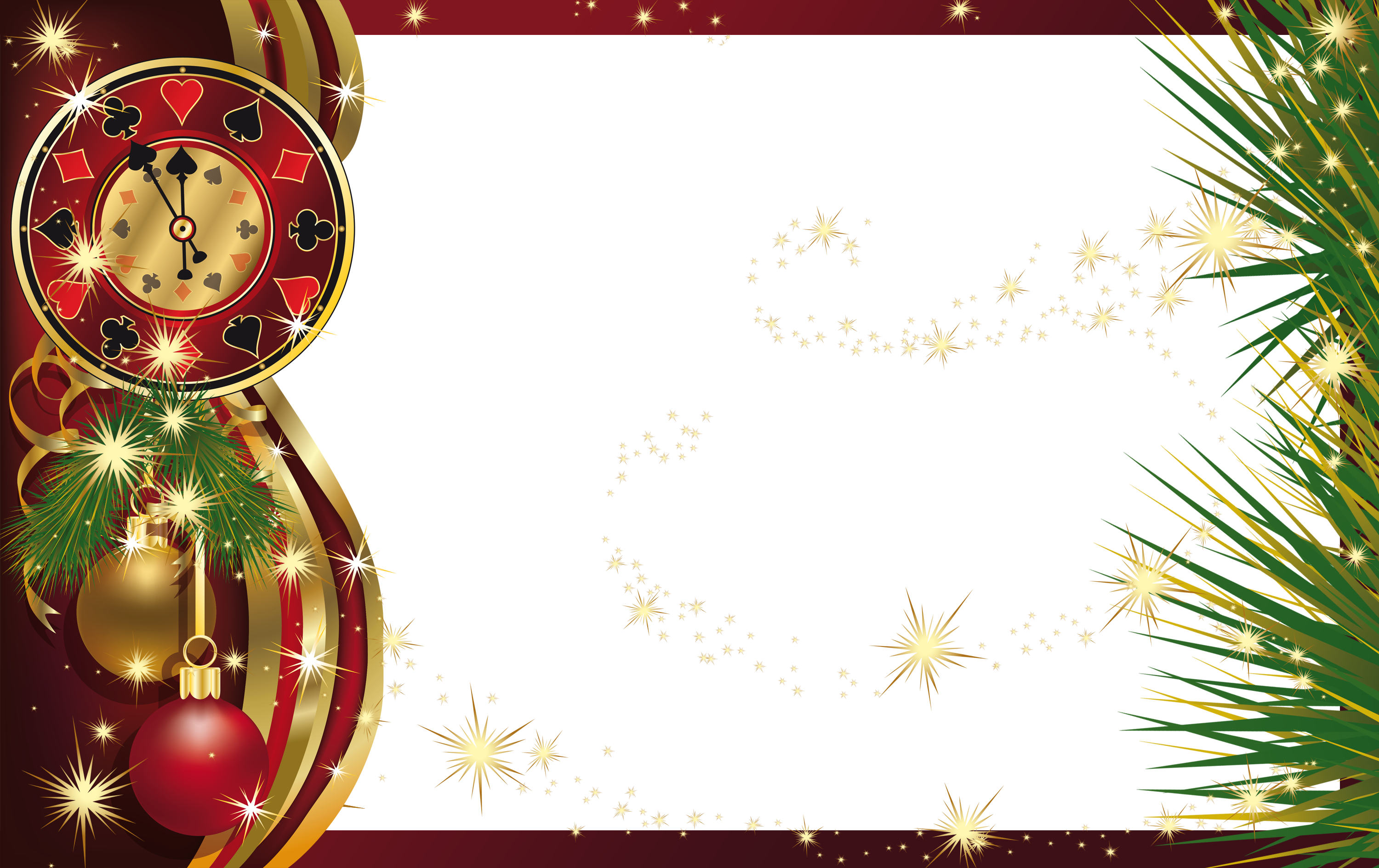 View Full Size - Christmas Photo Frames Png (3000x1889), Png Download