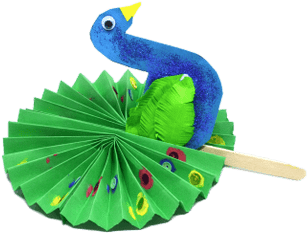 Paper Peacock - Making Peacock Feathers Out Of Paper (400x400), Png Download