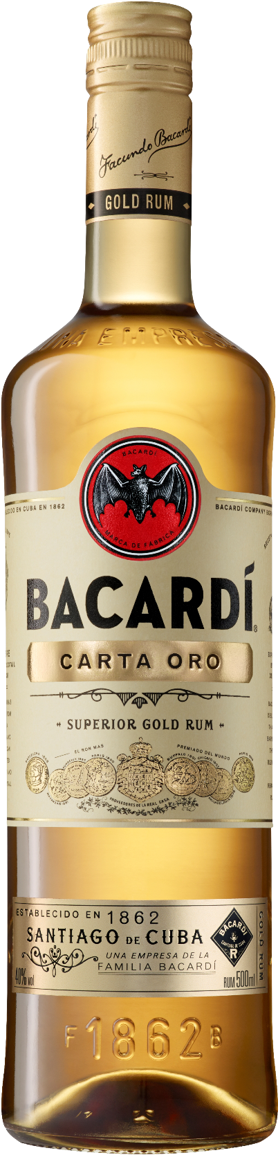 Bacardi Gold (461x1739), Png Download