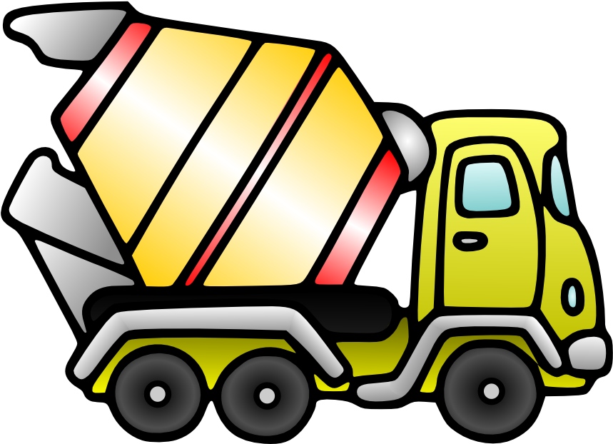 Under Construction Clip Art 2 - Cement Truck Clipart (976x739), Png Download