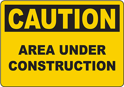 Caution Area Under Construction Sign - Killer Ninjas Ahead Wide Rectangle Magnet (400x400), Png Download
