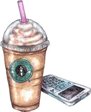 Tumblr - Starbucks Tekening (500x744), Png Download