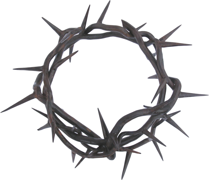 Png Crown Of Thorns Svg Black And White Stock - Crown Of Thorns Psd (696x600), Png Download