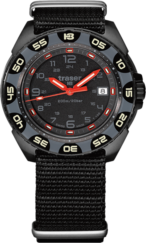 Traser P49 Red Alert T100 Watch - Traser Red Alert T100 (1000x1000), Png Download