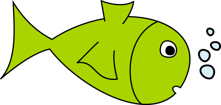 Drawing Fish Cartoon Food Flounder - Cartoon Green Fish Png (716x340), Png Download