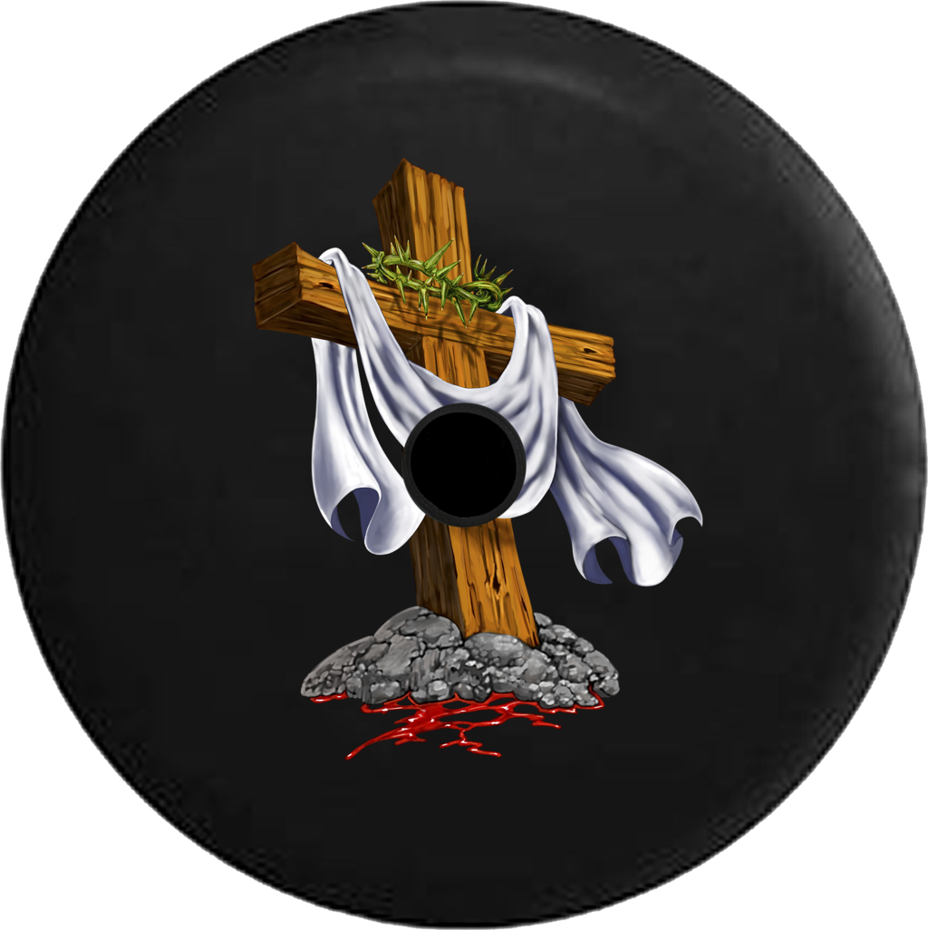 Jeep Wrangler Jl Backup Camera Day Wooden Cross Holy - Christian Cross (1024x1026), Png Download