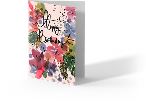 Happy Birthday Card - Design (600x600), Png Download